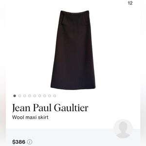 Jean Paul Gaultier Black A-Line Skirt